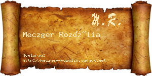 Meczger Rozália névjegykártya